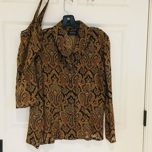 Dana Buchman silk blouse and tank top